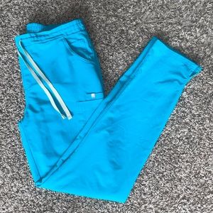 Figs Yola scrub pants: medium, tall, teal